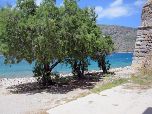Spinalonga auf Kreta, am Strand Spinalonga auf Kreta